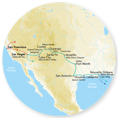 Merveilles du Grand Ouest à La Louisiane & Séjour à La Nouvelle Orléans 16J/14N - 2027 - (Flex)