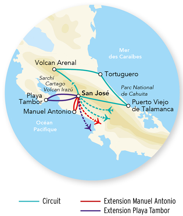 Immersion au Costa Rica & Région de Manuel Antonio / Pacifique Central 15J/13N - 2027 - Limité à 12 pers.