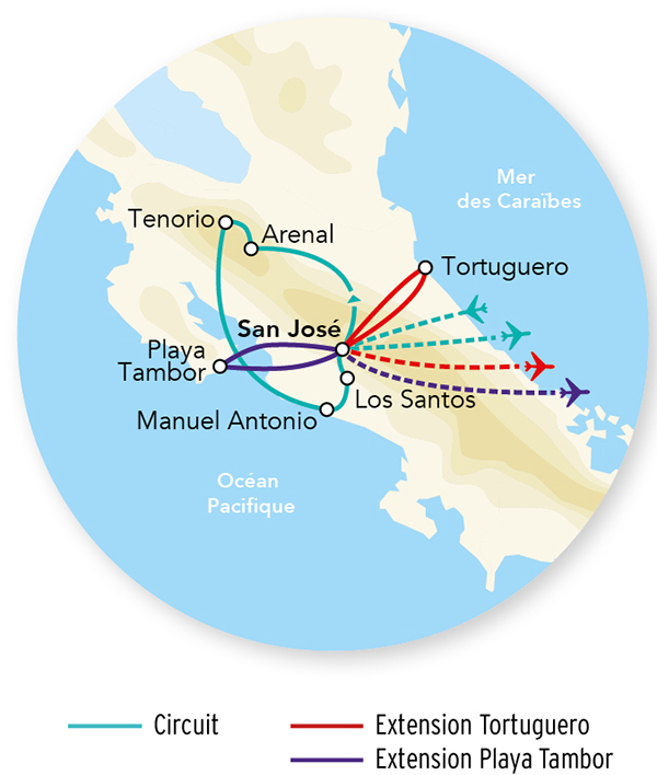 Explorations du Costa Rica 12J/10N - 2027 - Limité à 14 pers.