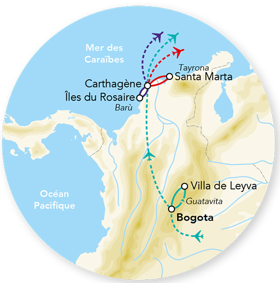 Merveilles de Colombie & Parc National de Tayrona 12J/10N – 2027 – Limité à 16 pers.(Flex)