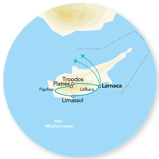 Sur les routes de Chypre Hôtels 3* 08J/07N – 2027 – Limité à 15 pers. (Flex)