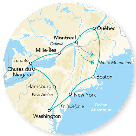 Splendeurs du Canada & USA 12J/10N - 2027 - (Flex)