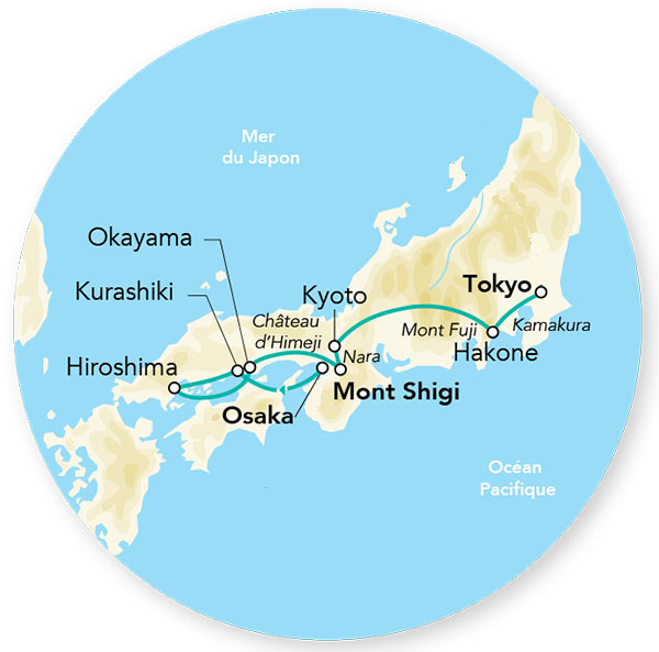 Splendeurs du Japon & Séjour Tokyo en rendez-vous sur place 11J/10N – 2027 – Limité à 28 pers.