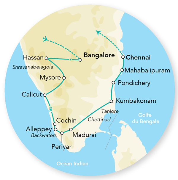Merveilles de l&rsquo;Inde du Sud 15J/12N – 2026 – Limité à 24 pers.