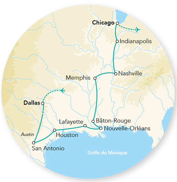 Splendeurs du Sud des USA 14J/12N - 2026 - (Flex)