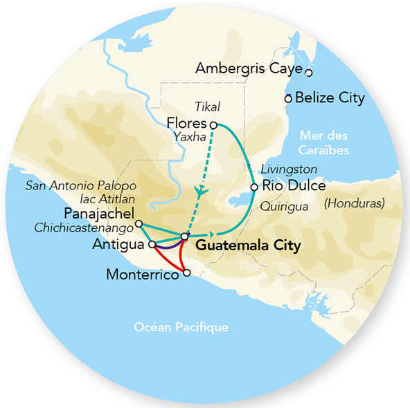 Merveilles du Guatemala & Balnéaire Côte Pacifique en rendez-vous sur place 13J/12N - 2026 - Limité à 18 pers.