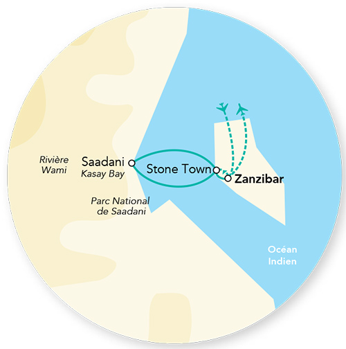 Immersion à Zanzibar & Saadani 10J/07N – 2027 – Limité à 6 pers/véhicule  (Flex)