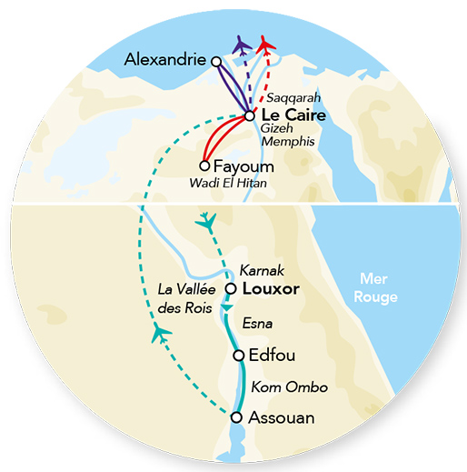 Immersion exclusive du Nil aux Pyramides & Extension Alexandrie 10J/09N – 2027 – Limité à 14 pers. – (Flex)